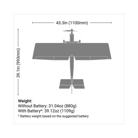 E-flite Ultra Stick 1.1m BNF Basic Electric Airplane w/AS3X & Safe Select