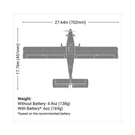 E-flite UMX Air Tractor BNF Basic Electric Airplane (702mm) w/AS3X & SAFE