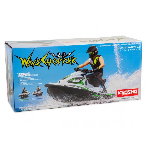 Kyosho Wave Chopper 2.0 Type 1 Electric Watercraft (Green) w/KT-231P 2.4GHz Transmitter, Battery & Charger
