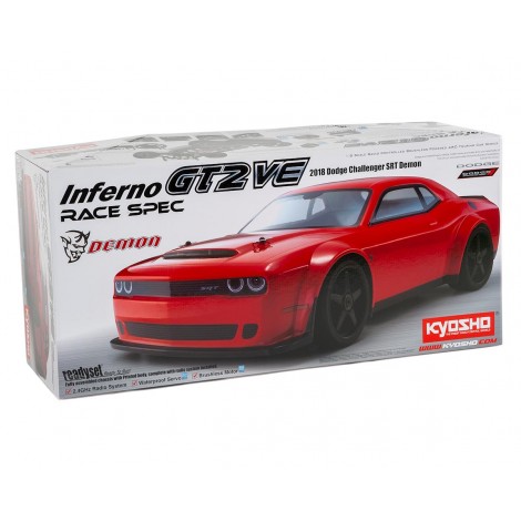 Kyosho Inferno GT2 VE Dodge Challenger SRT Demon 2018 1/8 Electric On-Road Car Kit w/KT-331P 2.4GHz