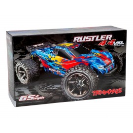 Traxxas Rustler 4X4 VXL Brushless RTR 1/10 4WD Stadium Truck (Blue) w/TQi 2.4GHz Radio & TSM