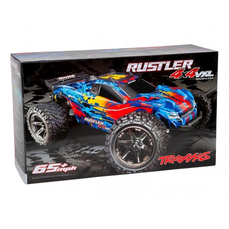 Traxxas Rustler 4X4 VXL Brushless RTR 1/10 4WD Stadium Truck (Red) w/TQi 2.4GHz Radio & TSM