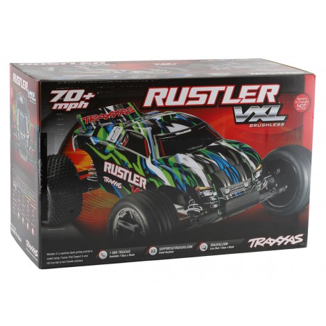 Traxxas Rustler VXL Brushless 1/10 RTR Stadium Truck (Black) w/Magnum 272R, TQi 2.4GHz Radio & TSM