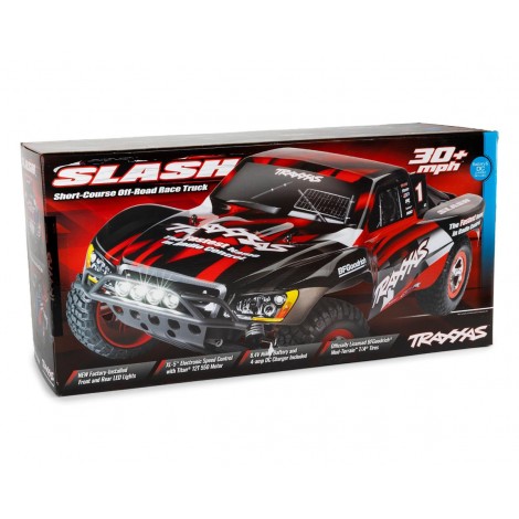 Traxxas Slash 1/10 RTR Short Course Truck LED Lights, TQ 2.4GHz Radio, Battery & DC Charger