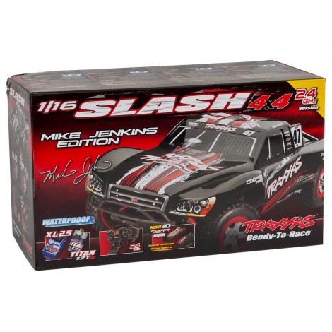 Traxxas Slash 4x4 1/16 4WD RTR Short Course Truck (Mike Jenkins) w/TQ 2.4GHz Radio, Battery & DC Charger