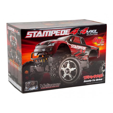 Traxxas Stampede 4X4 VXL Brushless 1/10 4WD RTR Monster Truck (Blue) w/TSM & TQi Radio