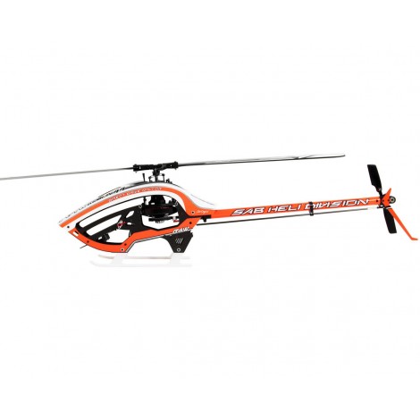 SAB Goblin Raw 420 Electric Helicopter Kit (Orange/White) w/Blades & Motor